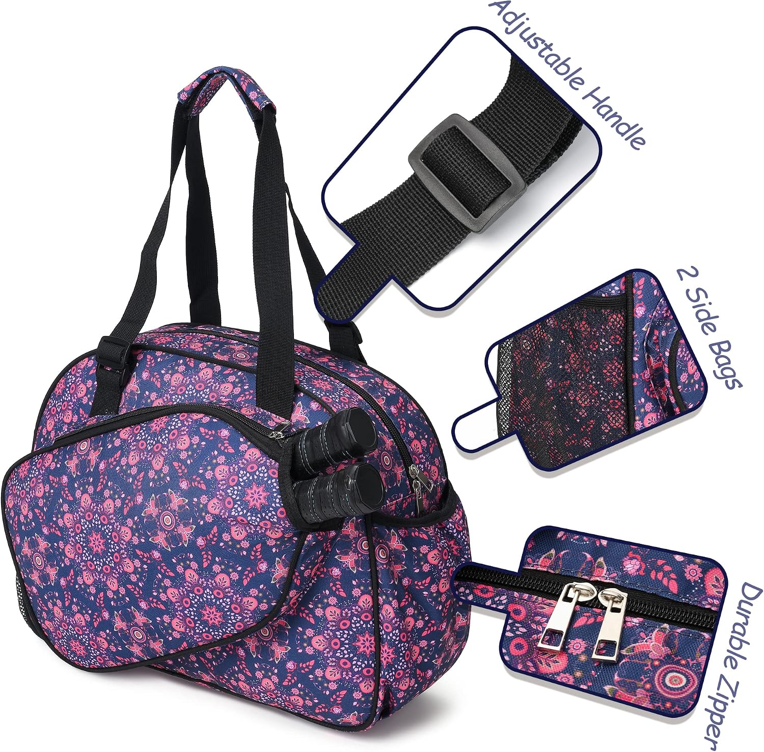 Boulder Bee Pickleball Tote Bag for Women with Paddle Holder image 4