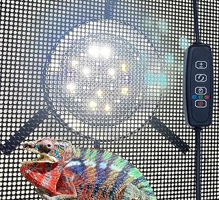 ANJOJOA UVB Reptile Light Led UVB UVA Lamp Hook Style for Reptile Glass Terrarium Tank with Screen Mesh Cover Light Mode Controller Dimmable Timer UVB10.0 6W