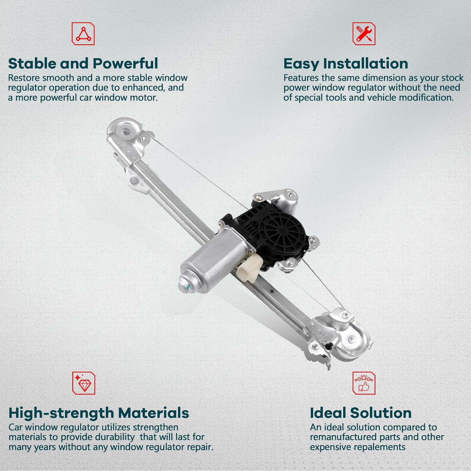 FINDAUTO Power Window Regulator Rear Left Driver Side fit for 2004-2005 for Chevrolet Classic 741-166 Window Regulator and Motor Assembly with Motor