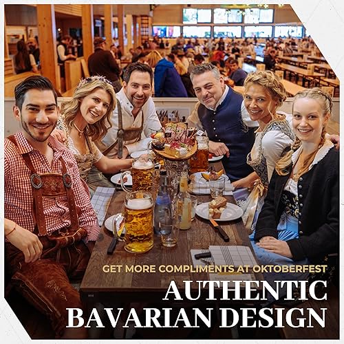 Miniatura 3 de BAVARIA TRACHTEN Lederhosen - Disfraz de Oktoberfest para hombre, piel auténtica, Lederhosen alemán para hombre, color amarillo olivaverde óxido