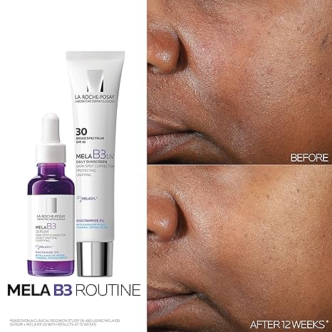 La Roche-Posay Mela B3 UV Face Sunscreen SPF 30 with Niacinamide, 40ml | Daily sunscreen for face. Anti-aging face moisturizer with Melasyl helps protect from sun damage. No white cast finish.