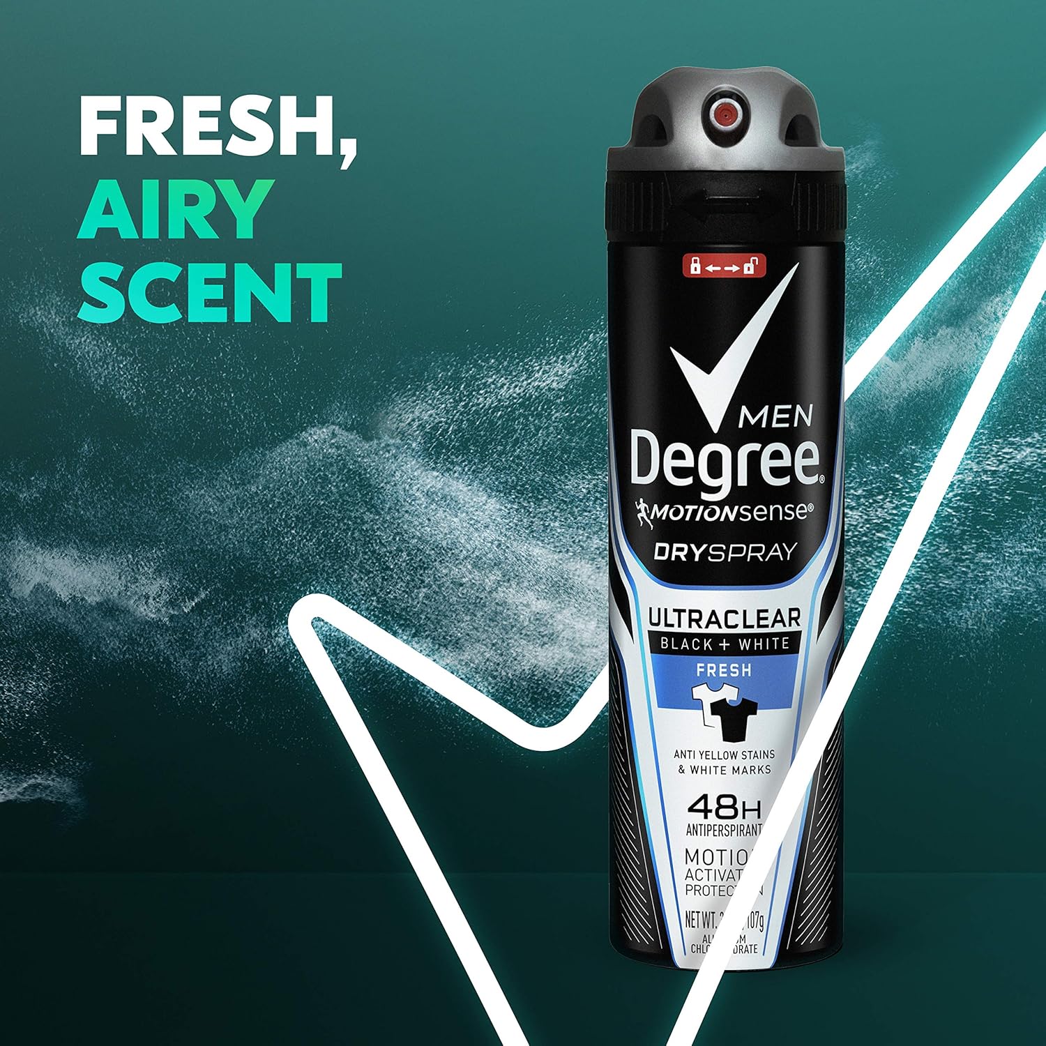 Degree Men Ultrclear Antiperspirant Spray Protects from Deodorant Stains Black + White Instantly Dry Spray Deodorant 3.8 oz 3 Count : Beauty & Personal Care