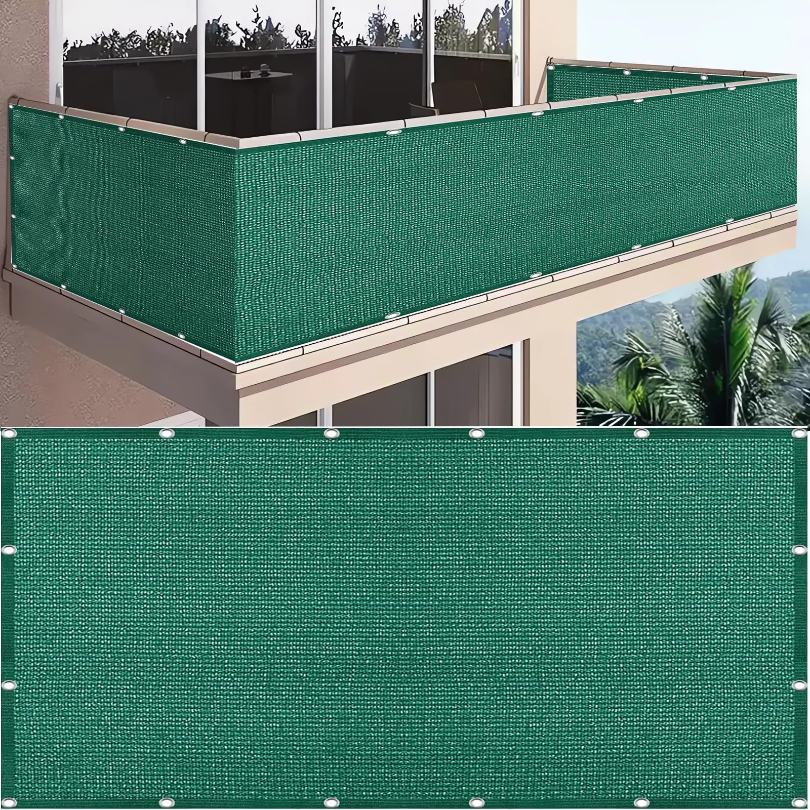 GJZQDKX Privacy Net Fence Screen with Eyelets - 4.5m x 17m Green 180g/m² - Weatherproof Balcony Cover Wind Protection for Garden Sports Field & Outdoor Areas