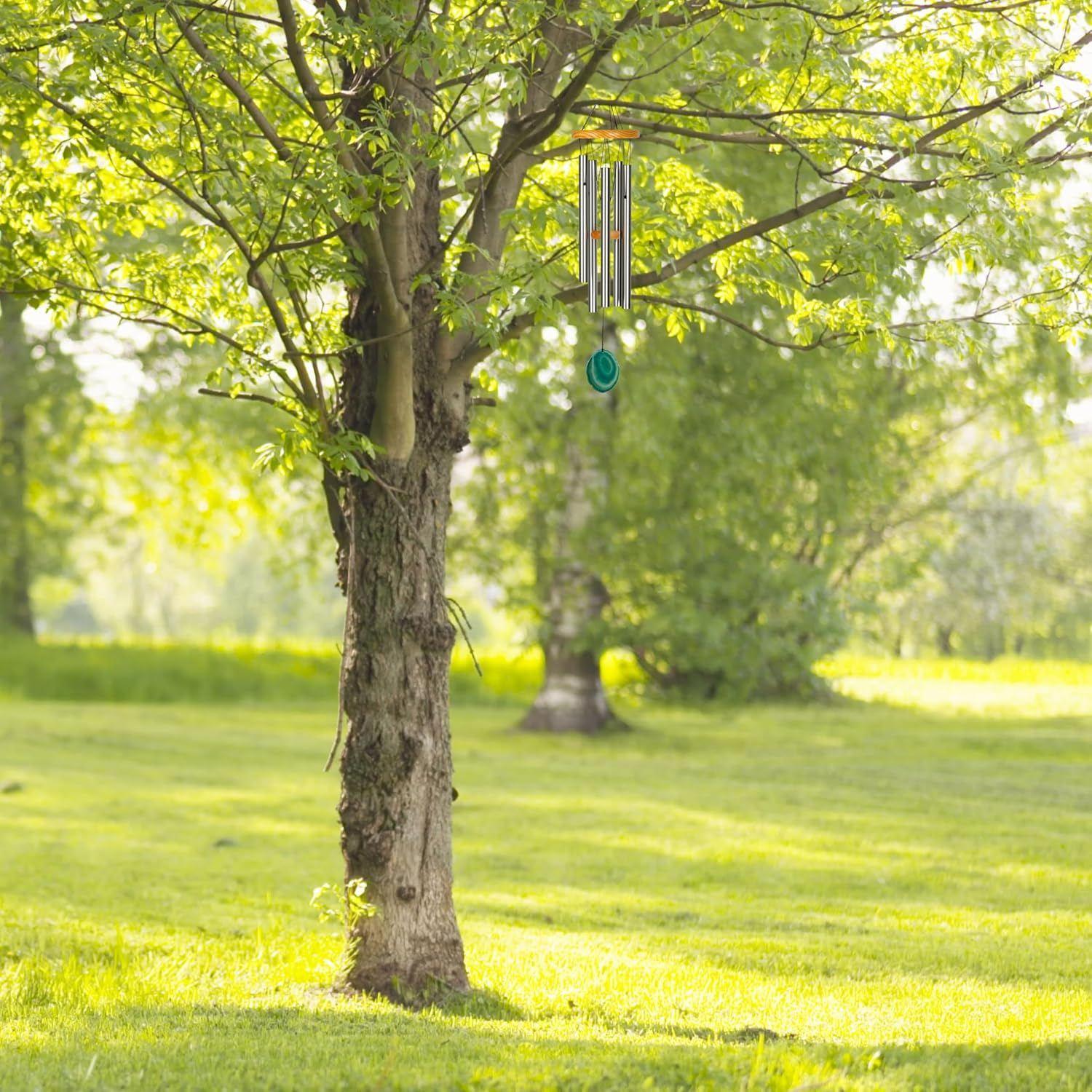 Woodstock Chimes Signature Collection, Woodstock Celtic Chime, Agate 24'' Wind Chime, World Music Wind Chimes for Outdoor, Patio, Home or Garden Décor for St Patricks Day Decorations (WCCS)