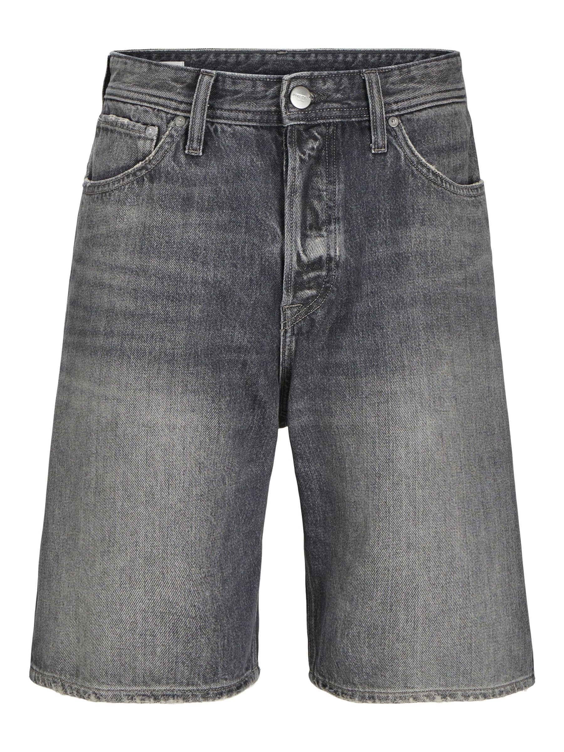 JACK & JONES Male Denim Shorts Baggy Fit Denim Shorts, Black Denim, XL
