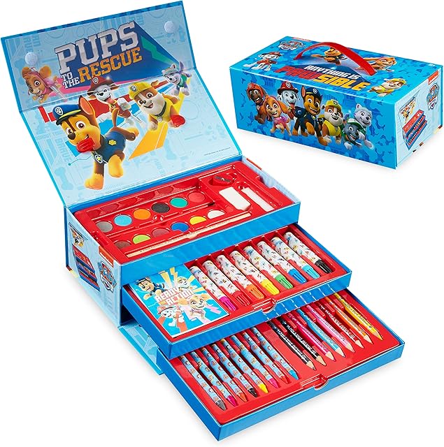 Paw Patrol Art Set, Colouring Sets for Children, Over 40 Art Supplies for Kids (Multicolor)