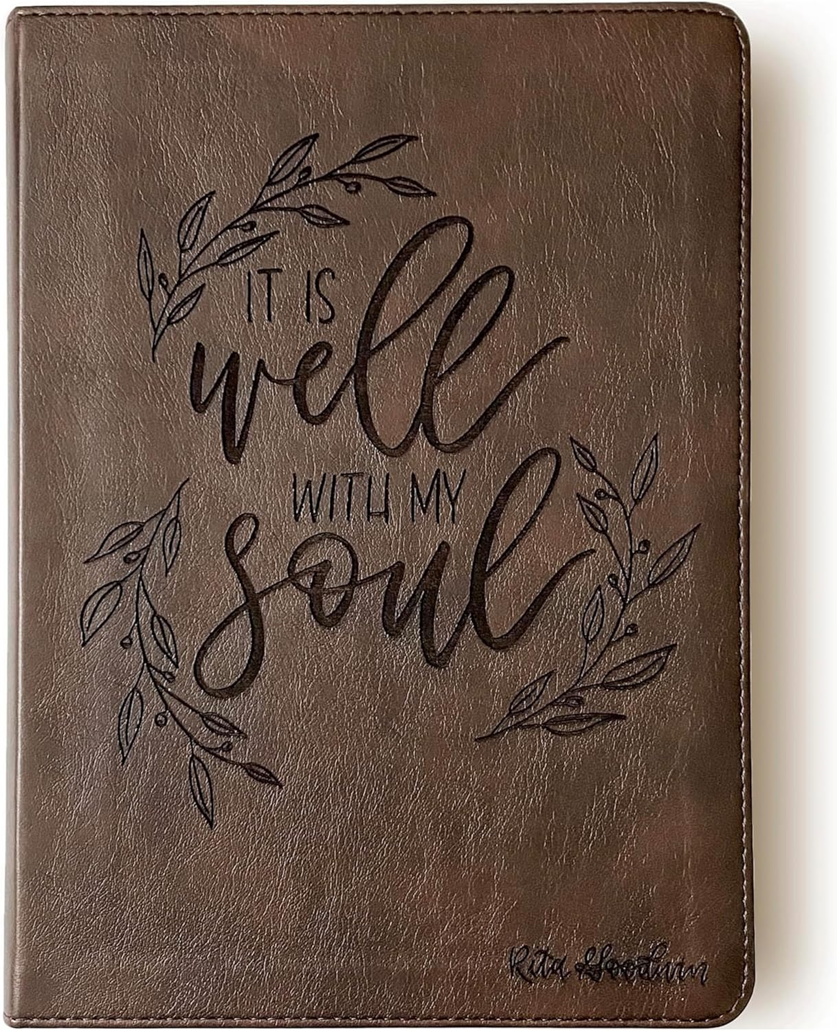 ESV Journaling Bible | Personalized with Name | Custom Design Hand Lettered and Laser Engraved | Gift for Wedding, Birthday, Baptism, Graduation...