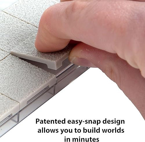 Miniatura 2 de Monster Adventure Terrain- Paquete de expansión de 50 piezas de azulejos de piedra caliza, juego de azulejos pintables de 1 x 1 pulgada, increíble