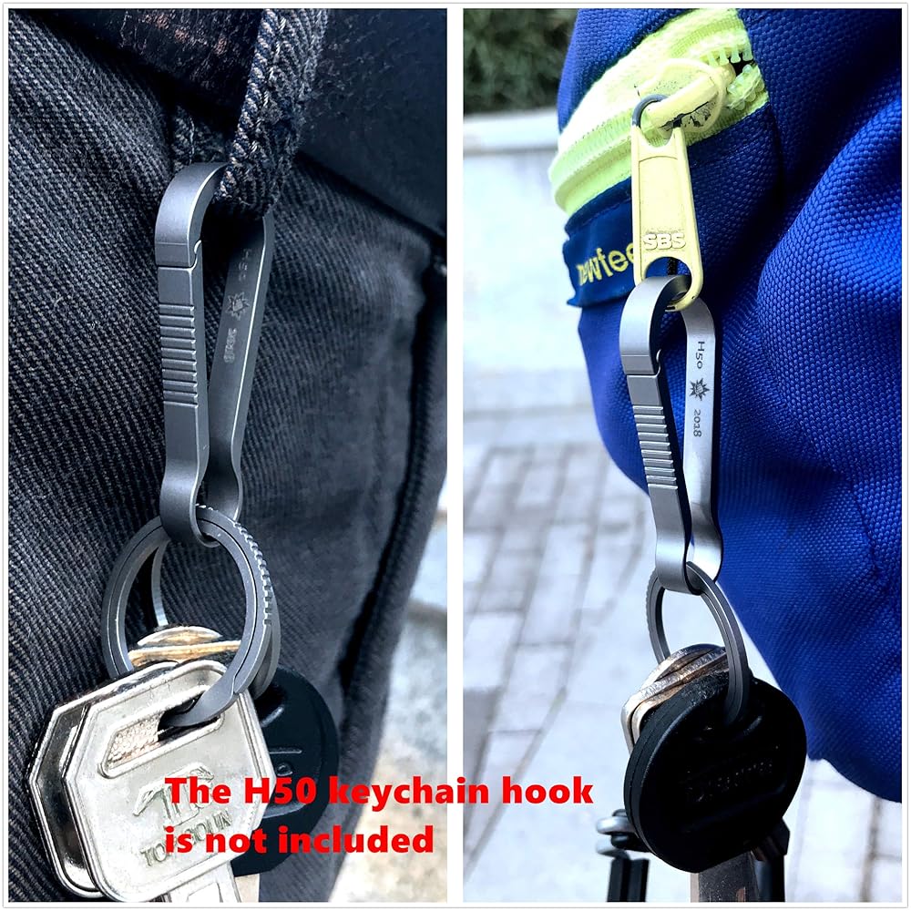 JIMWAG KEY RING（ BOOBANBEEP）ブーバンビー BANG TI Titanium Quick Release Keyrings 2-pack Side-pushing