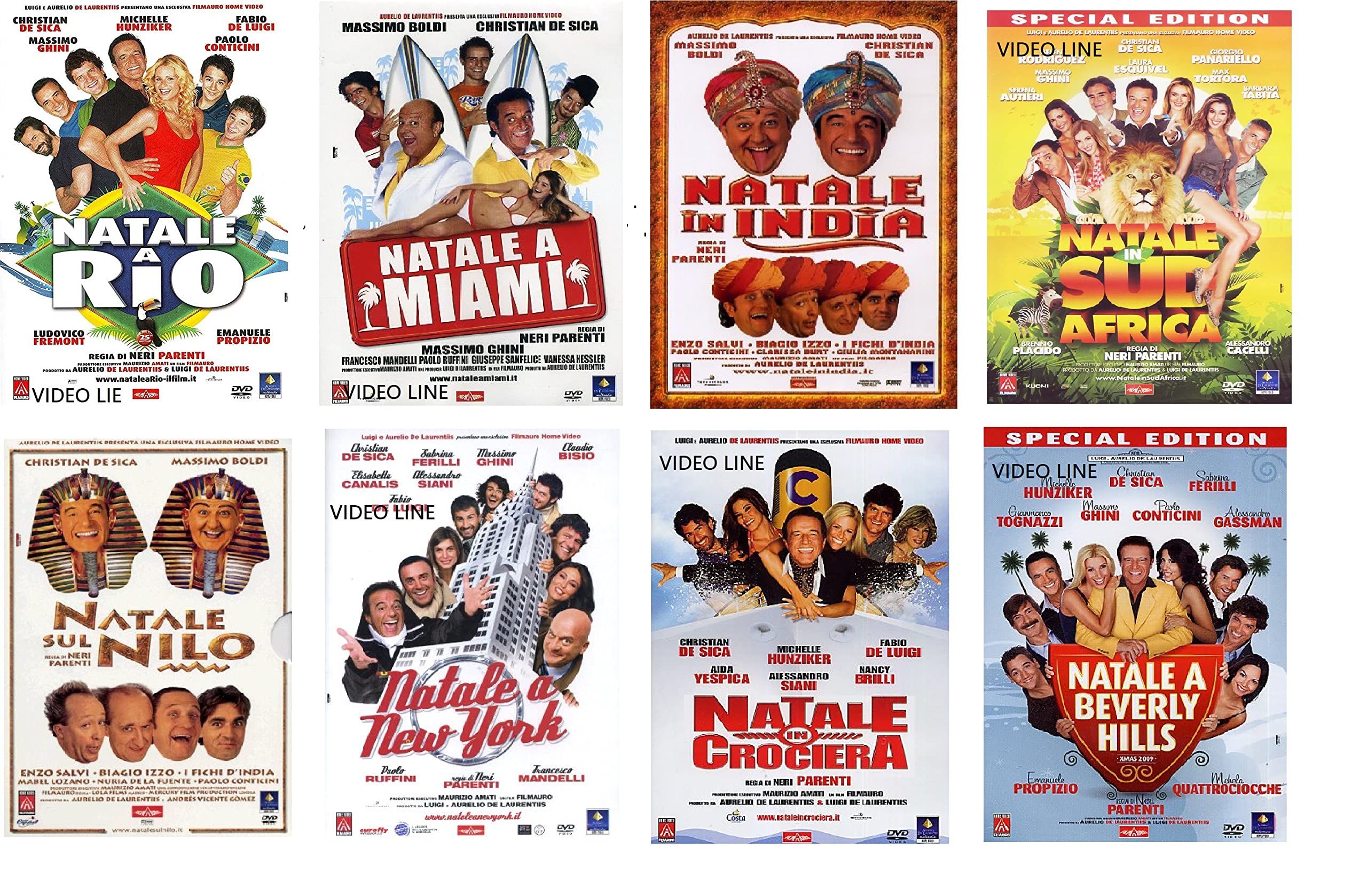 Natale a Rio / Natale Miami / Natale in India / Natale in Sud Africa / Natale sul Nilo / Natale a New York / Natale in Crociera / Natale a Beverly Hills (8 Film 8 DVD)