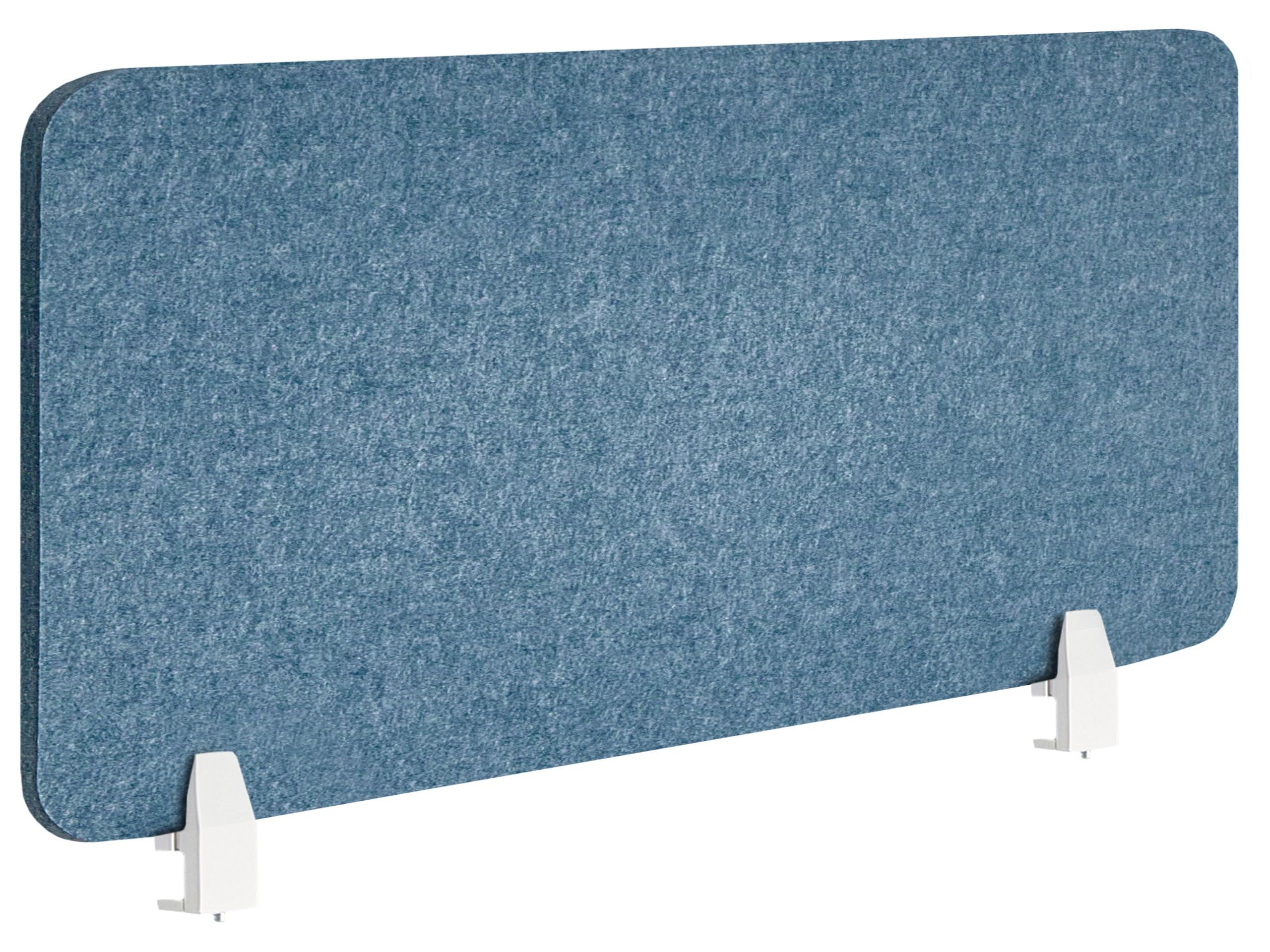 Beliani Séparateur de Bureau en Pet Acoustique Recouvert de Tissu 160 x 50 cm Bleu Split