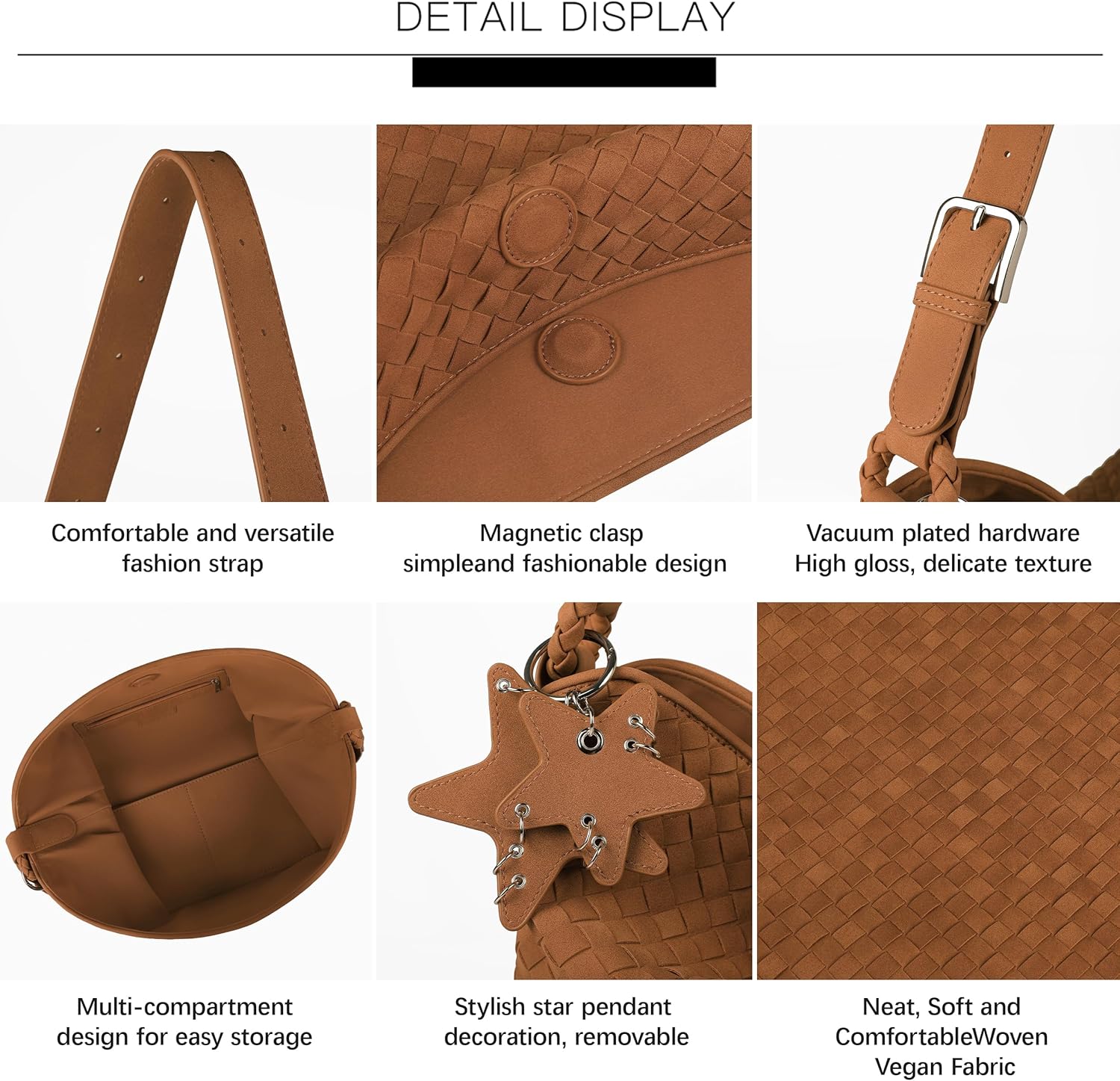 Queenoris Suede Purse Bag for Women, Top Handle Shoulder Bag Vegan Leather Slouchy Tote Elegant Handbag for Work Travel - Image 5