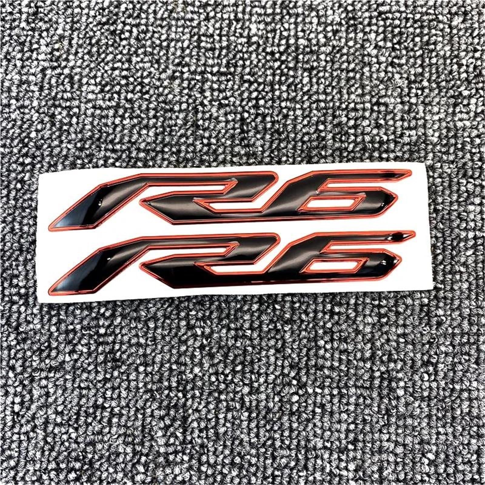 Motorbike Body Side Tank Pad Fairing Decals Stickers for Yamaha YZFR6 YZF600 YZF1000 YZFR1 1998-2015 2016-2019(Rosso)