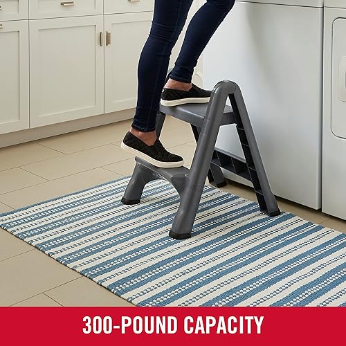 Miniatura 4 de Banquillo plegable de 2 escalones marca Rubbermaid Commercial 4209 EZ Step 2, 1 Gris,Blanco