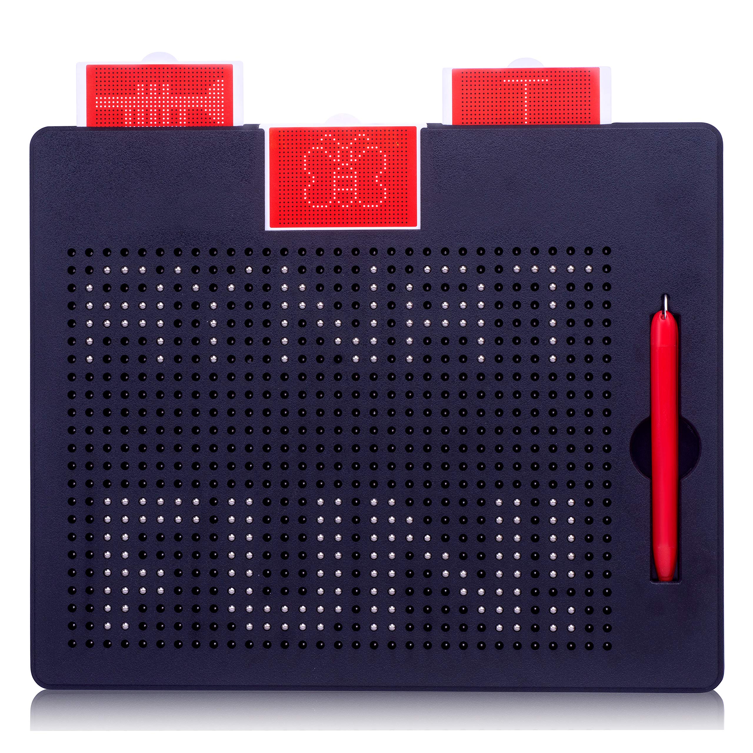 AYNAT FUN Magnetic Drawing Board for Toddlers & Kids with Beads and Drawing Stylus - Toddler Doodle Board & Sketch Toys for Girls & Boys - Airplane & Car Ride Travel Activities for Kids (713 Beads)