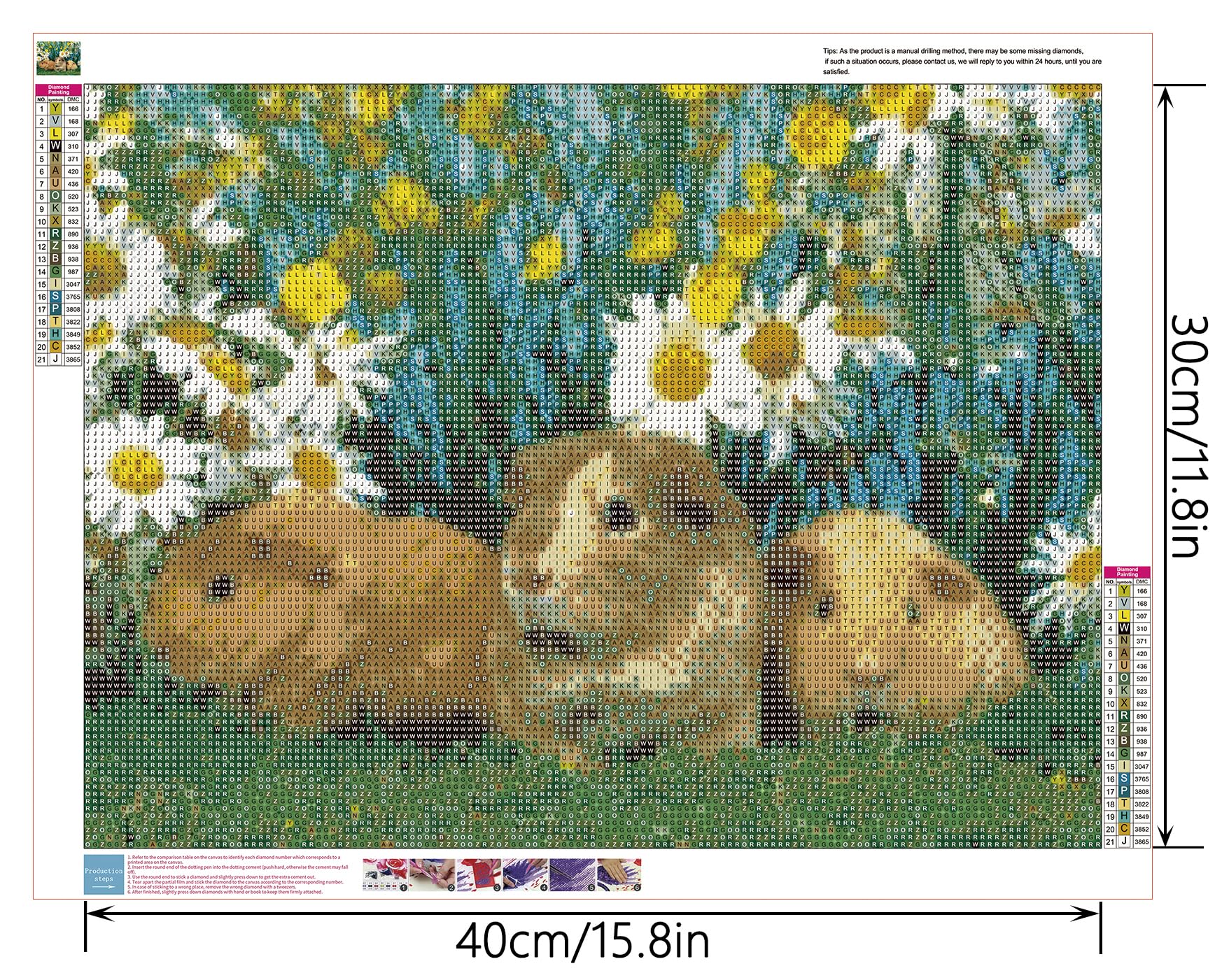 YSCOLOR Diamant Painting Kit – Niedliches Meerschweinchen, 30x40 Cm, Volle Runde Steine