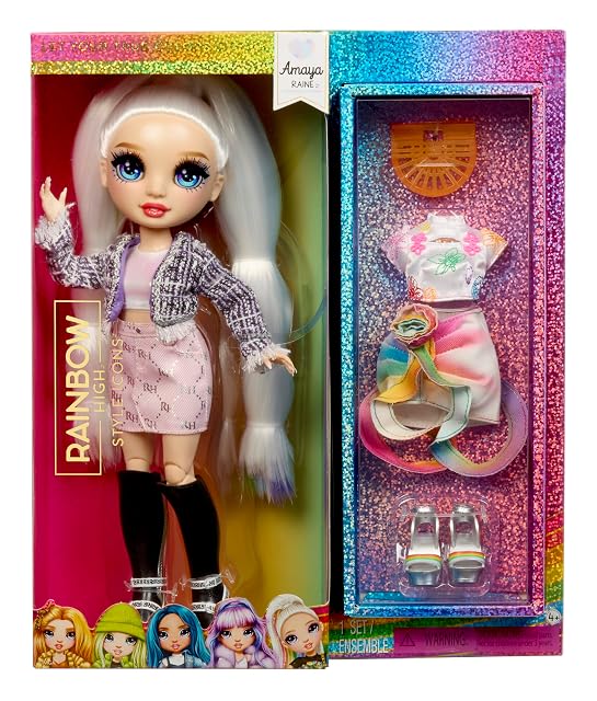 Rainbow High Style Icons Amaya - Muñeca de Moda de 28 cm con Pelo Largo que se puede Cepillar, viene con un…