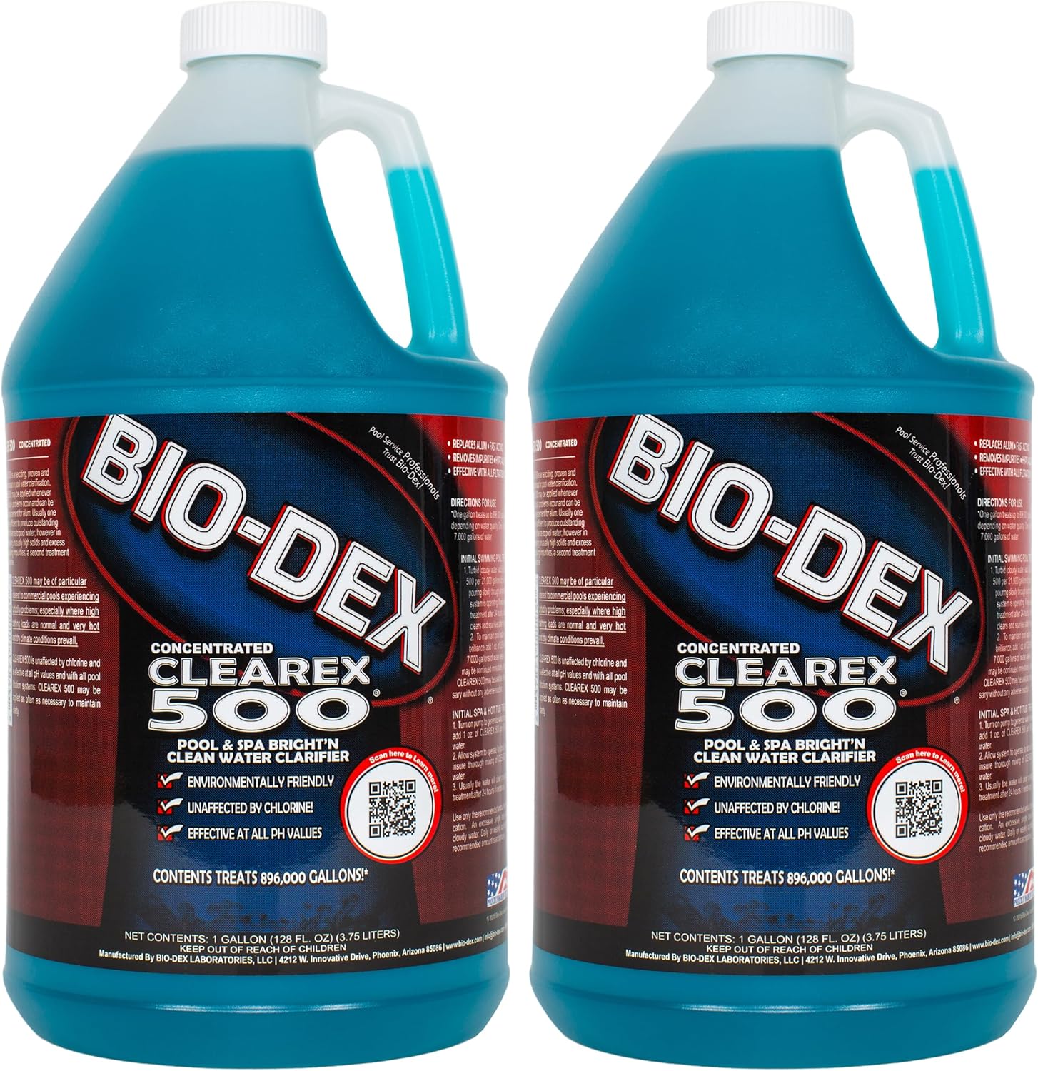 Bio-Dex Clearex 500 Pool and Spa Water Clarifier, 1 Gallon CX04