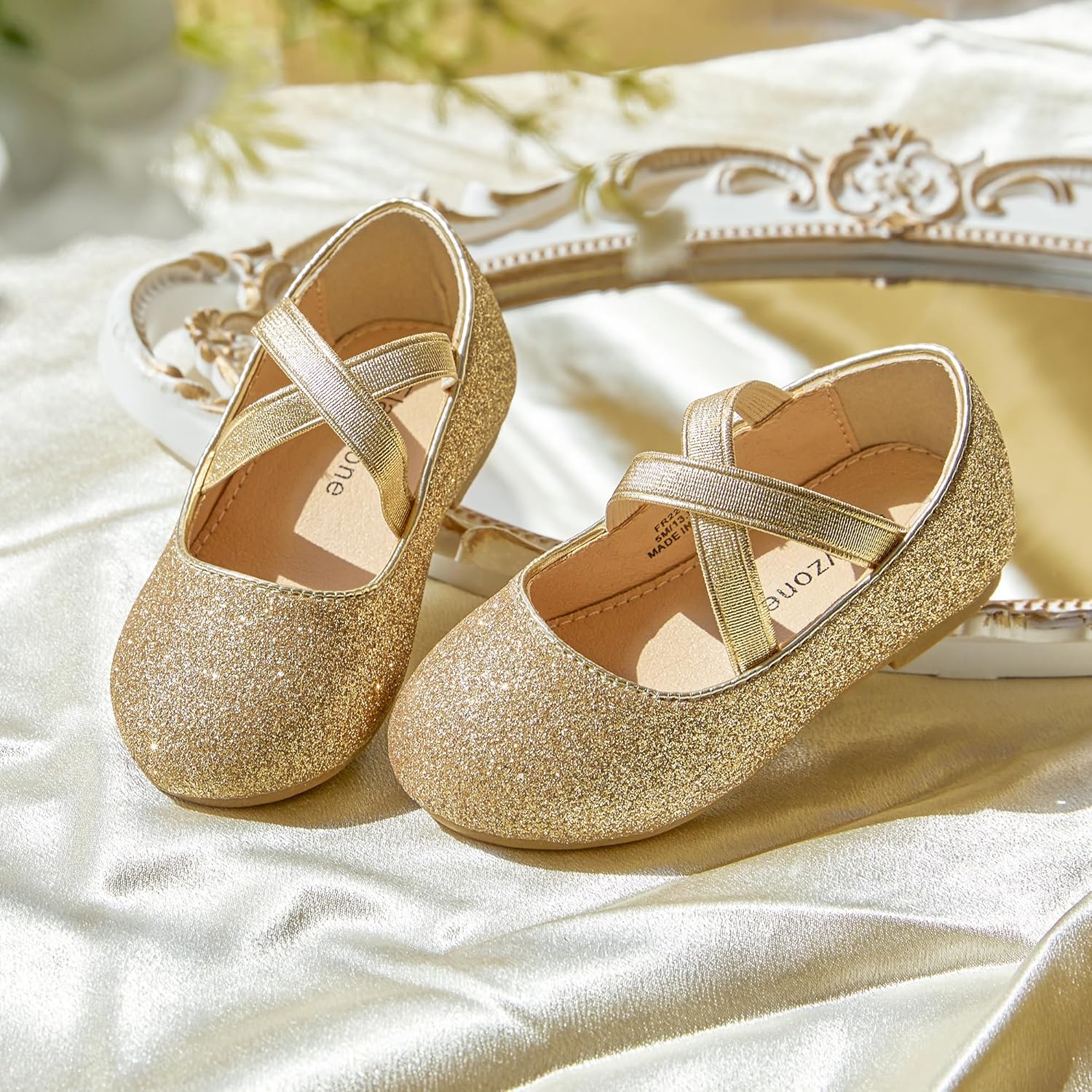 Flaryzone Toddler/Little Girls' Ballerina Flat Mary Jane Princess Dress Shoes - Wedding School Party - Image 5