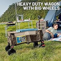 Vista 2 de Timber Ridge - Carrito plegable para exteriores, carrito de utilidad, carrito plegable resistente con ruedas todo terreno para compras, camping