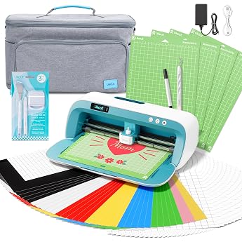 Likcut S41 Smart LED Display Print-then-Cut Cutting Plotter for DIY Stickers, Includes Vinyl Bundle & Starter Kit, Portable P