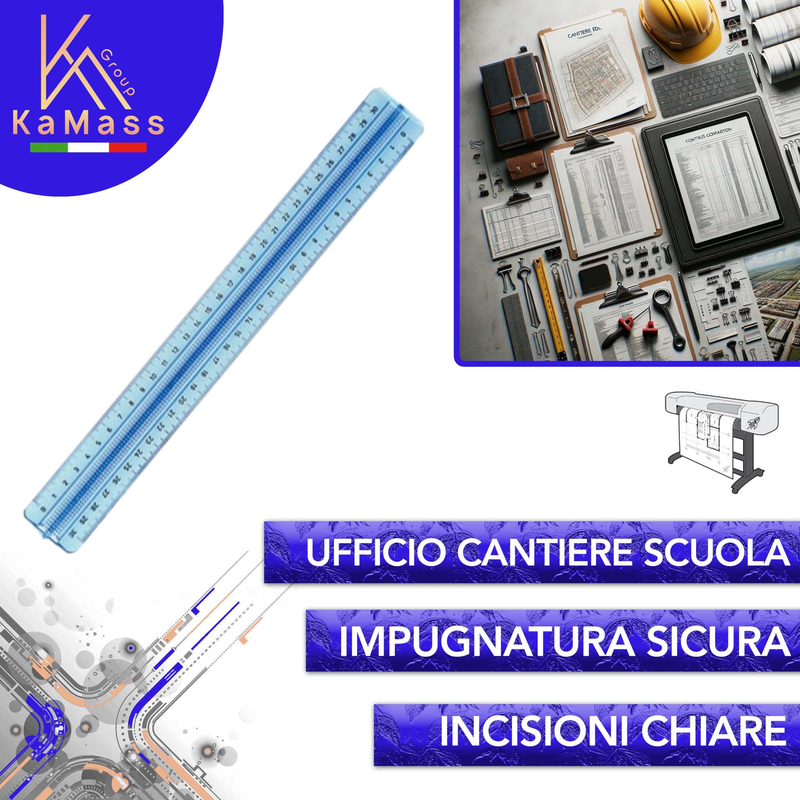 8 Righelli Di Plastica 20cm Trasparenti - Con Scale Metrica E Pollici - Per Scuola E Ufficio - Foto 2