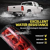 Vista 4 de DWVO Conjunto de luces traseras compatible con Chevy Silverado 1999 2000 2001 2002 1500 2500/01 02 Chevy Silverado 3500/1999-2003 GMC Sierra 1500