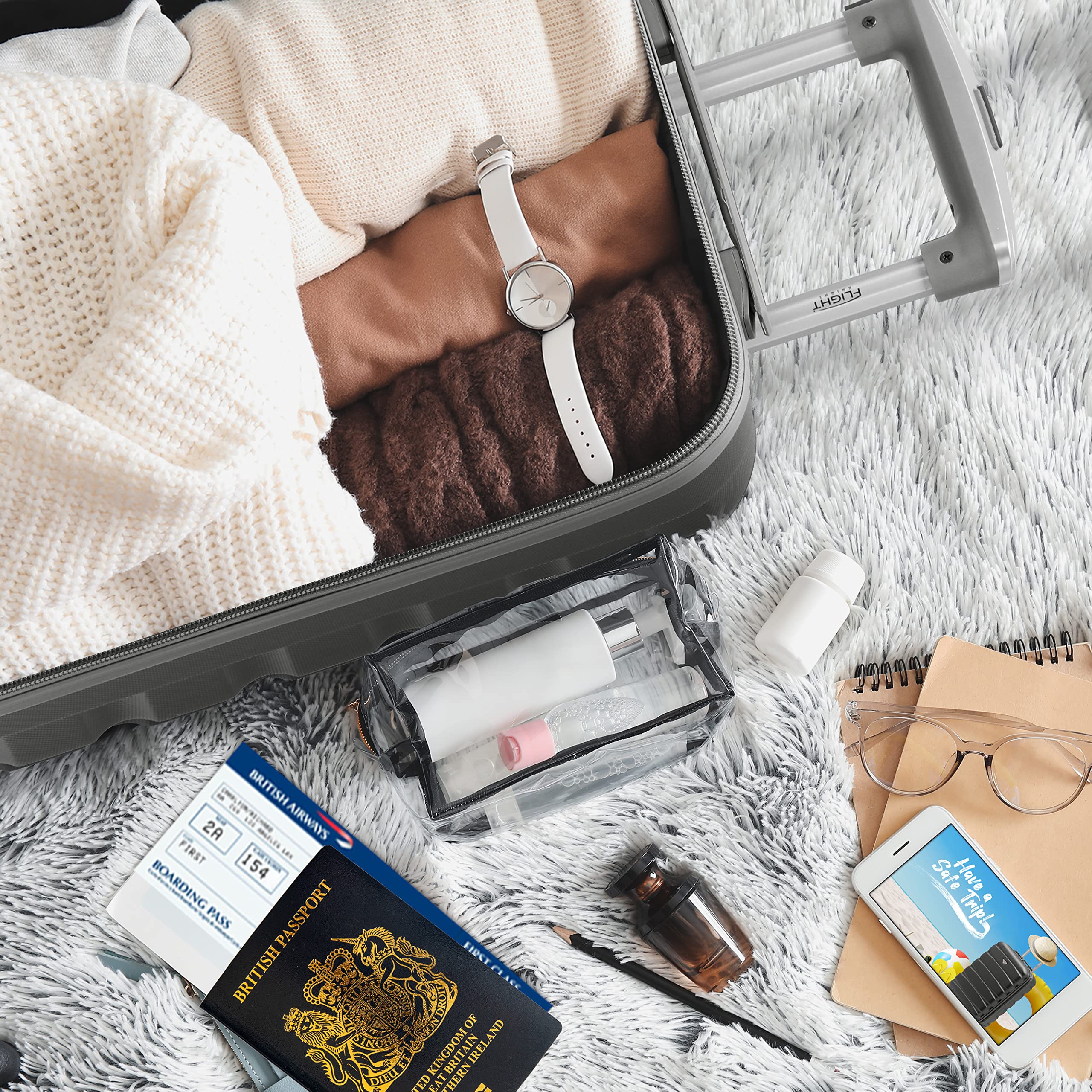 Flight Knight Lightweight 4 Wheel ABS Hard Case Suitcases Cabin & Hold Luggage Options Approved For Over 100 Airlines Including easyJet, British Airways, RyanAir, Virgin Atlantic, Emirates & Many More