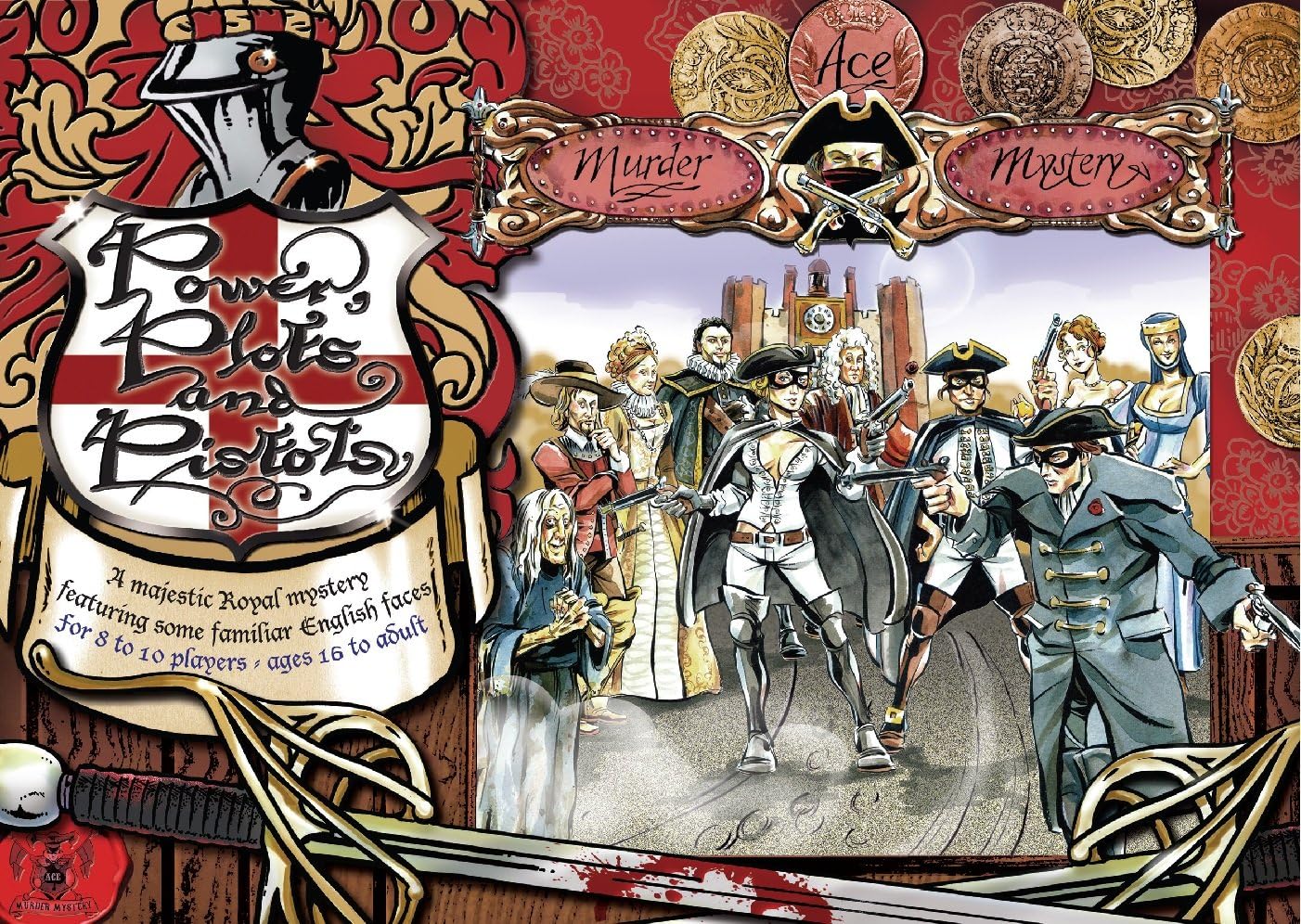 Ace ENGLISH Murder Mystery Game : Power, Plots and Pistols