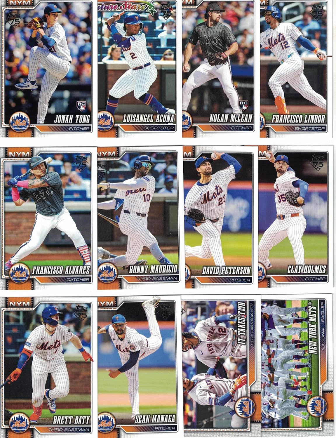New York Mets/Complete 2026 Topps New York Mets Baseball Card Team Set (Series 1) with (12) Cards. *Plus Bonus* This listing includes (10) Bonus New York Mets Baseball Cards!