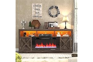 Farmhouse Fireplace TV Stand, Perfect for 70 inch TVs