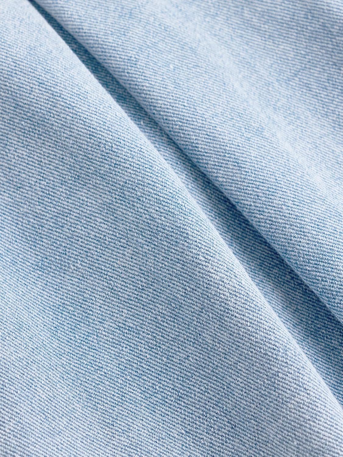 Girl's Y2K Solid High Waist Raw Hem Pleated Skirt Casual Regular Fit Mini Denim Skirt - Image 2