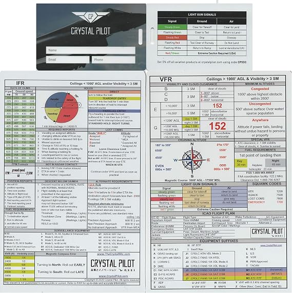 Crystal Pilot IFR View Limiting Device and Medium Sized IFR-VFR Placard