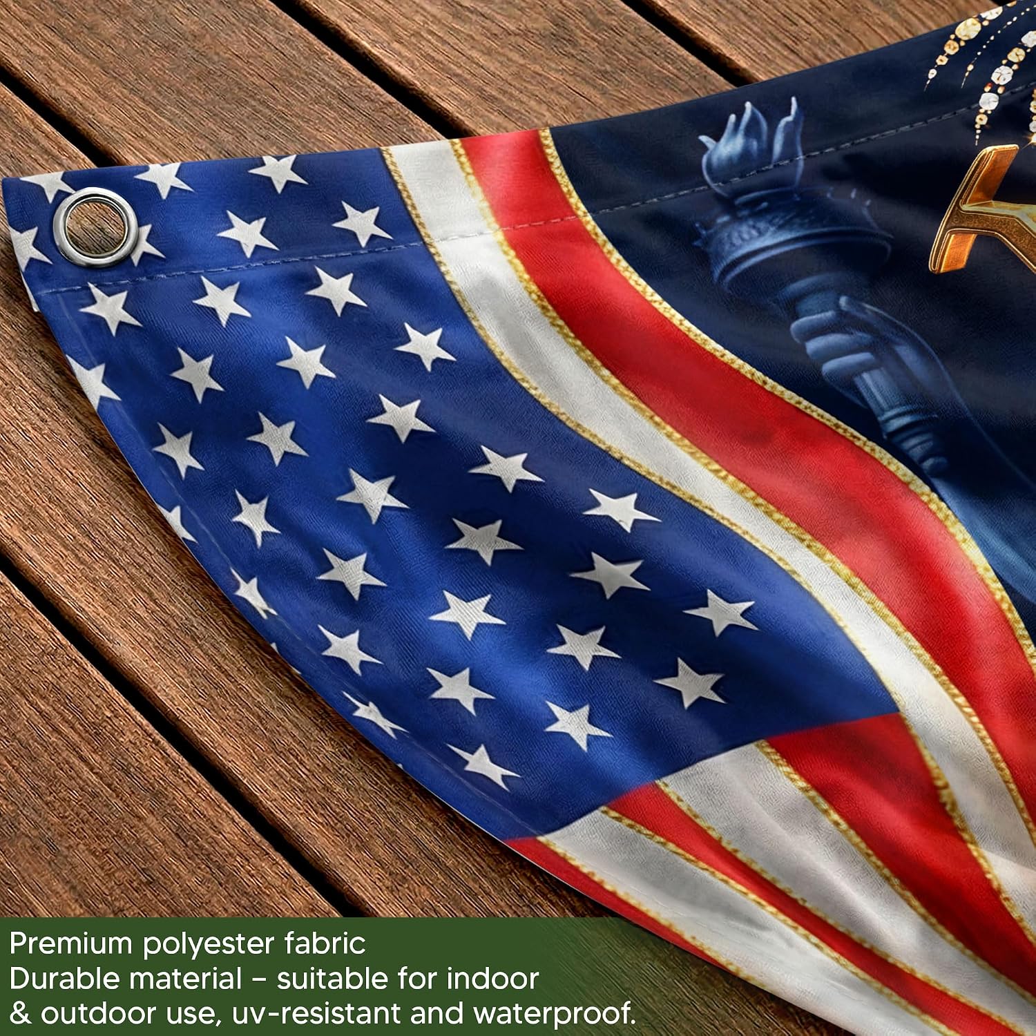 2 PCS 1776-2026 Commemorative Banner, Front & Back Printed, We The People Flag 1.5x3 Ft, American Flags For Fence, Patriotic Signs Hanging Decor House, 250th Anniversary America Flag, American Flags With Eagle 3