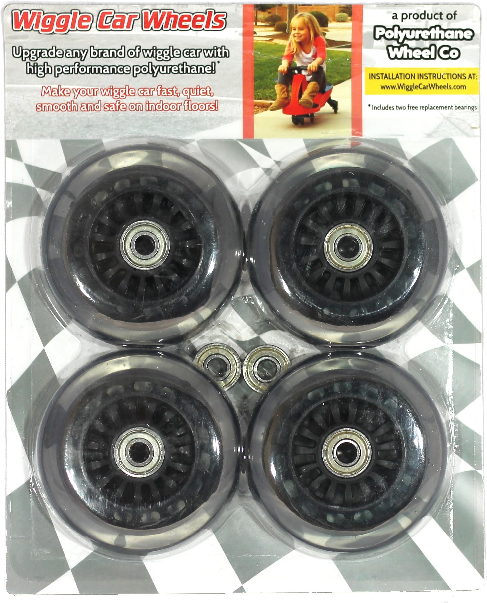 Plasma Car Polyurethane Replacement Wheels - Black