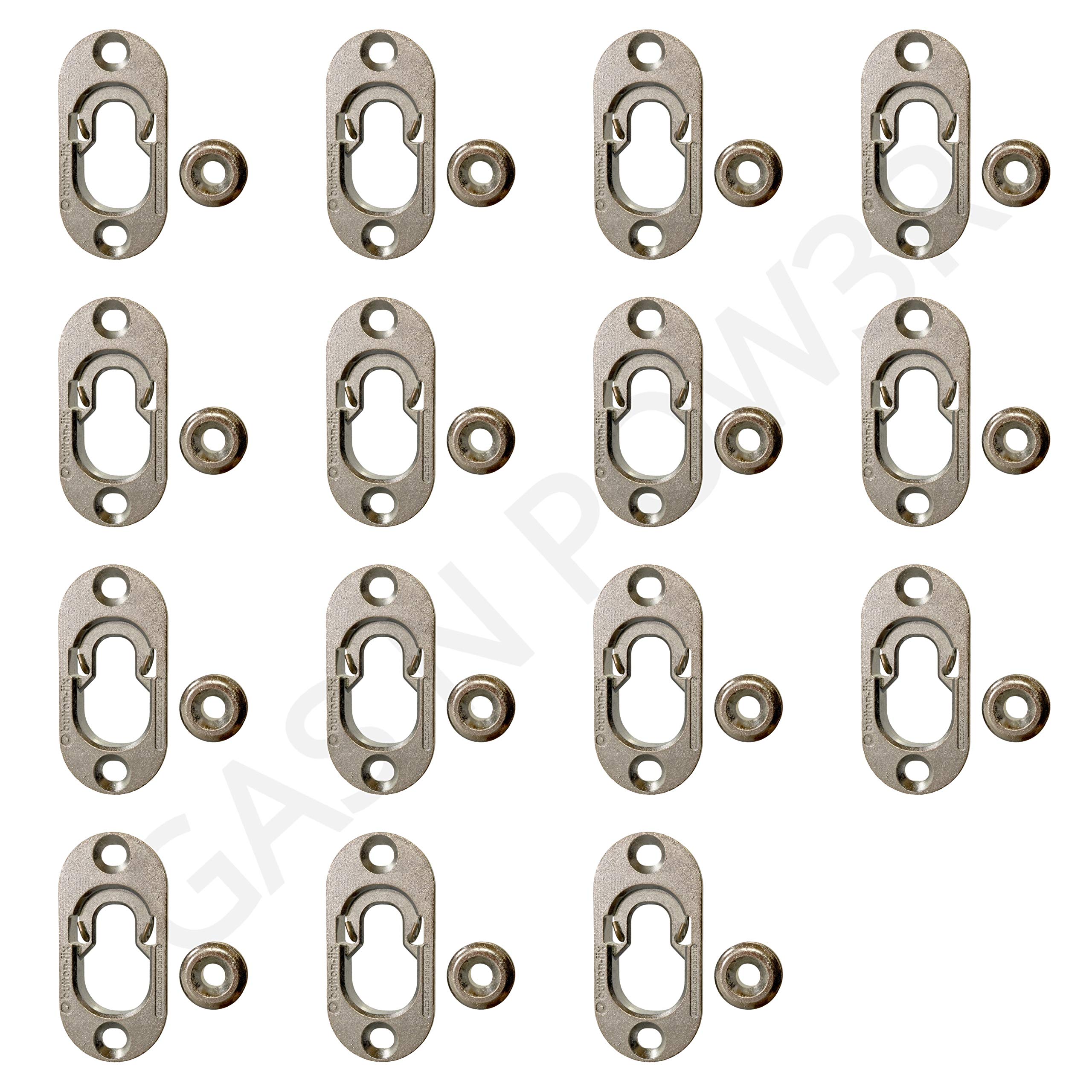 Button Fix Type 1 Metal Fix Bracket Fixing with Stainless Steel Retaining Spring for Fire Retardant Panels, Marine Interiors, Vibration & Shock Tested x15