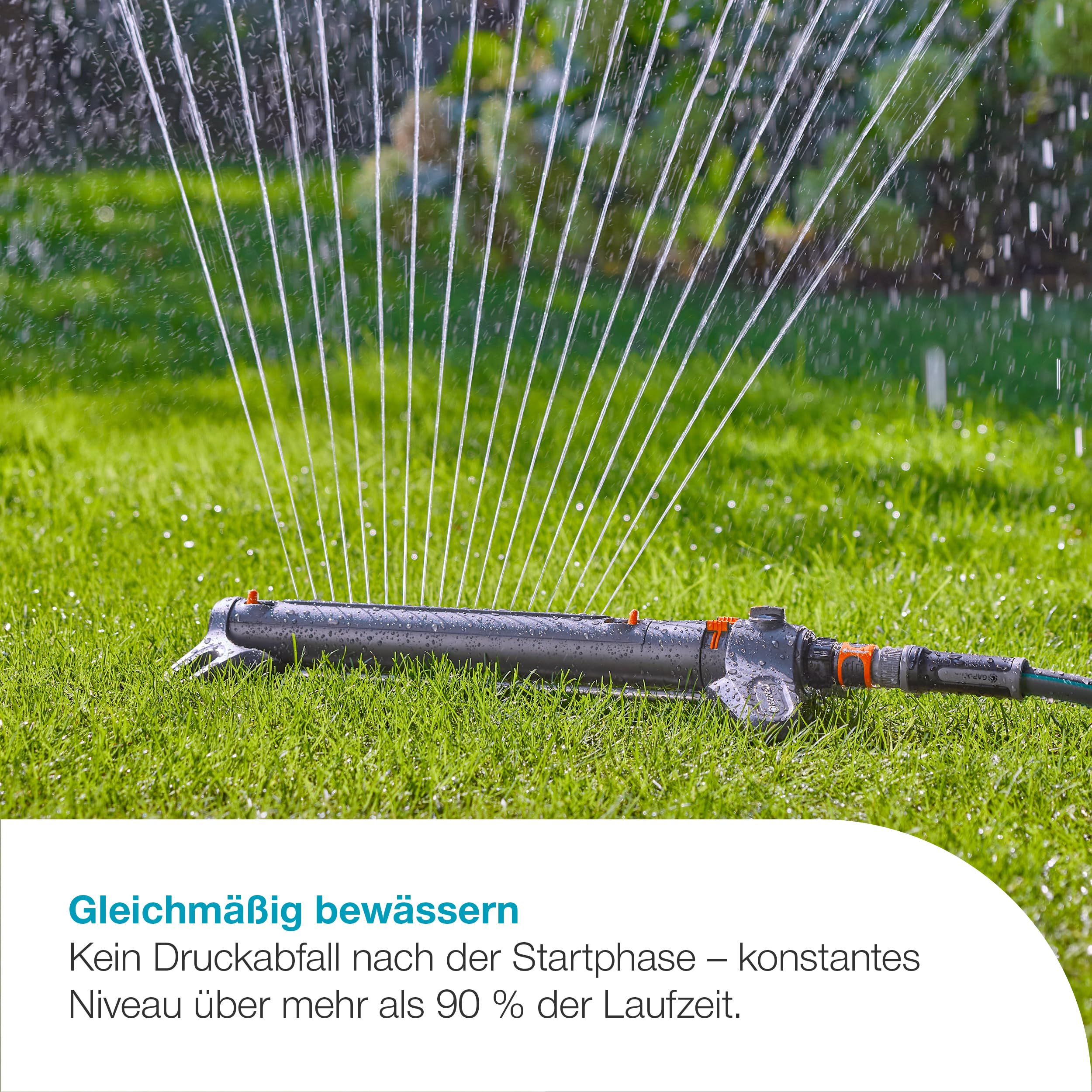 Gardena Akku-Regenfasspumpe 2600 Comfort 18V P4A Ready-To-Use Set: Bewässerungsintervalle, Leistungseinstellung, Passt zum Wasserbehälter, Konstanter Druck, Kabellos (14604-20)