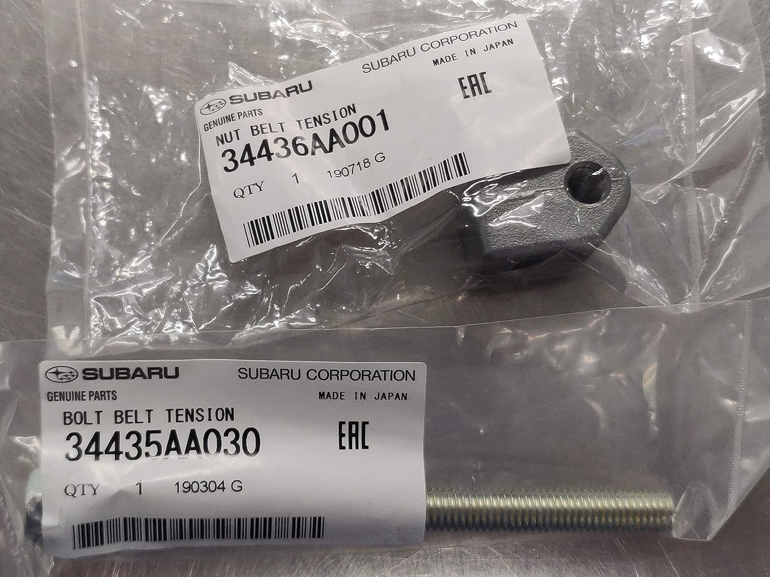 Subaru Genuine Power Steering Adjuster Kit - 34435AA030/34436AA001