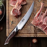 Vista 6 de HOSHANHO Cuchillo deshuesador de 6 pulgadas, cuchillo de filete de acero inoxidable de alto carbono para pescado, cuchillos de fileteado de cocina