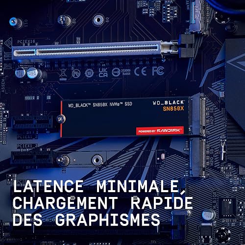 WD_BLACK SN850X 8TB, M.2 double-sided 2280 NVMe, Read speeds up to 7300 MB/s, Write speeds up to 6,600 MB/s, Gaming Expansion, PCIe Gen4 NVMe, High Performance Internal SSD, Black - 4