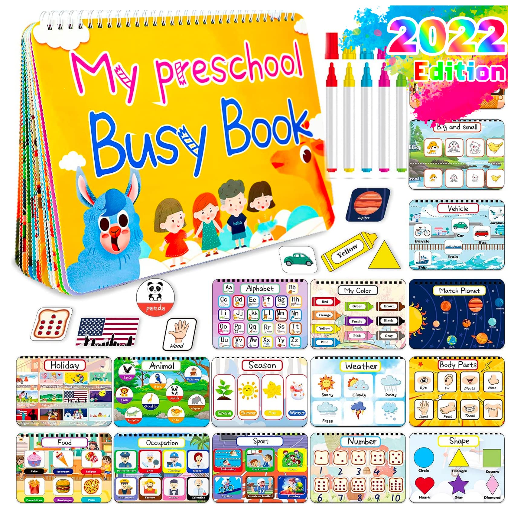 Amazon.com: HeyKiddo Toddler Busy Book, 2022 Newest Autism Toys for Kids  with 32 Themes, Preschool Learning Activity Binder, Educational Book for  Autism & Special Needs, Drawing Book for Home School Learning :