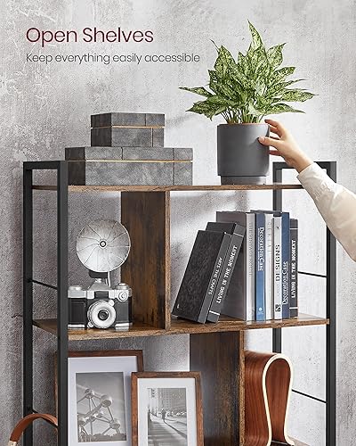 Miniatura 9 de VASAGLE Estantería de 5 niveles, estantería de almacenamiento, estante de exhibición con compartimentos abiertos para sala de estar, oficina en