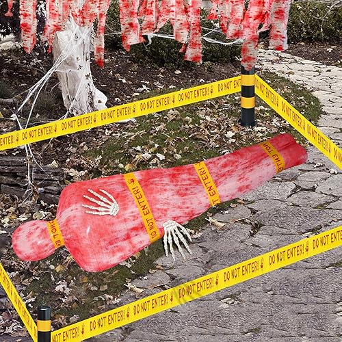 Halloween Decorations Outdoor Props, Halloween Decorations Caution Tape, Scary Hallowmas
