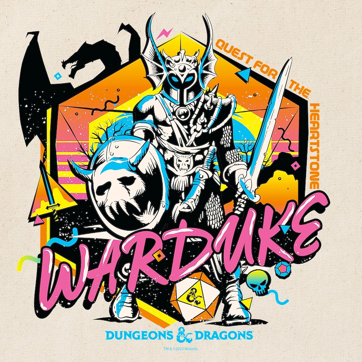 CafePress Dungeons & Dragons Warduke Reusable Natural Beige Canvas Shopping Bag