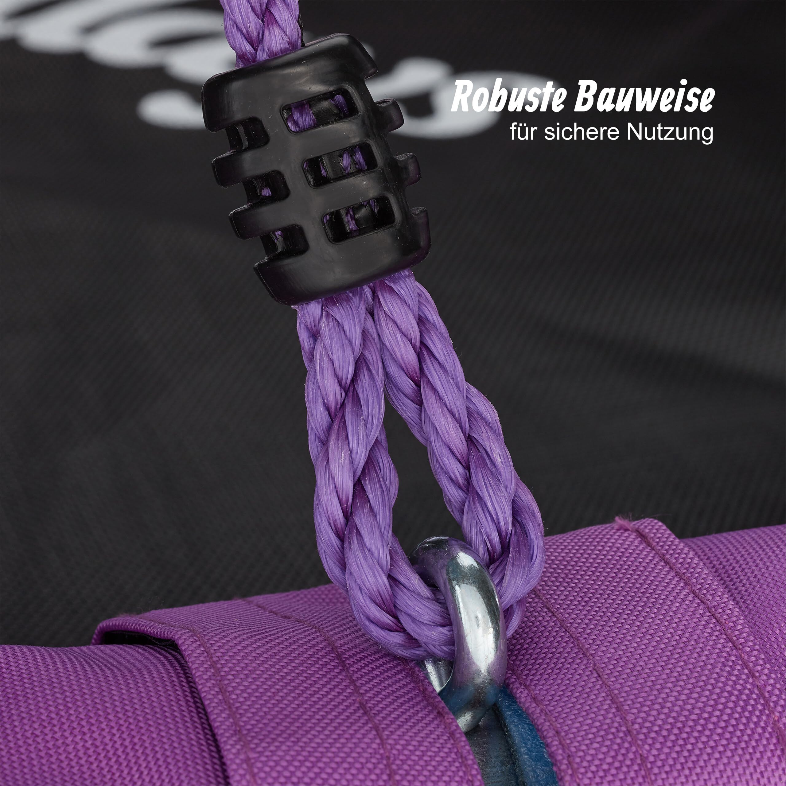 Relaxdays Unisex – Erwachsene, lila Nestschaukel, Outdoor Schaukel für Kinder & Erwachsene, Ø 110 cm, bis 100 kg, rund, Tellerschaukel, H x D: ca. 5 x 110 cm, Violett
