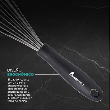 Bergner Master Pro Stainless Steel Whisk (Black)