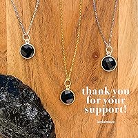 Vista 142 de Round Pendant Necklace, Natural Gemstones, Labradorite, Rainbow Moonstone, Crystal, Rose Quartz, Amethyst, Citrine, Sterling Silver, Handmade