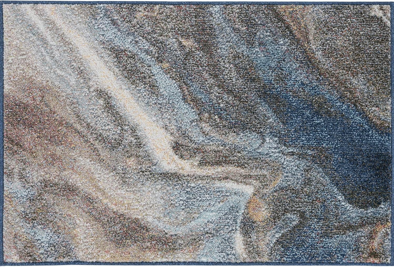 Orlando Orange 2x3 Scatter Mat Area Rug for Hallway, Walkway, Entryway, or Foyer - Contemporary, Abstract