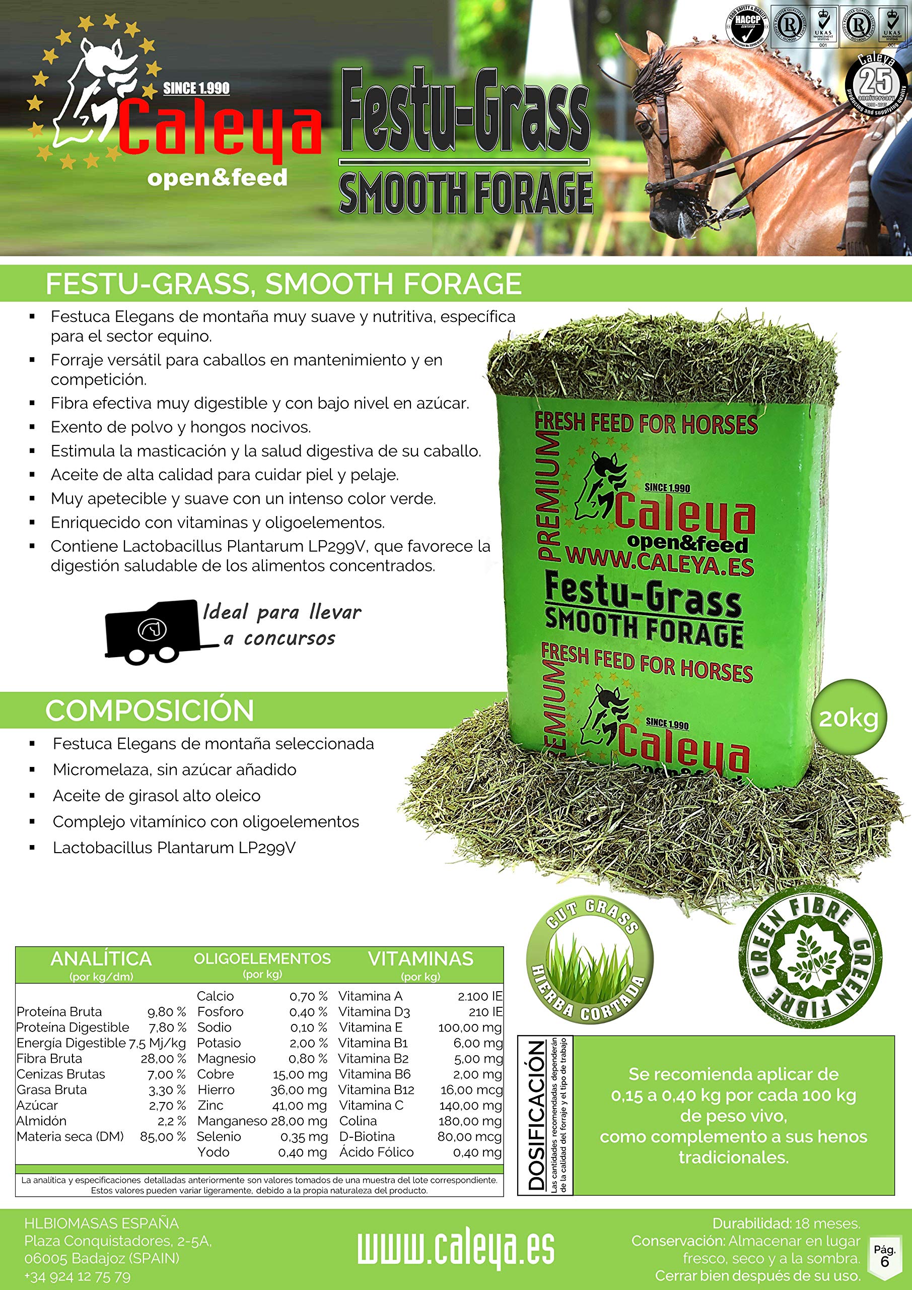 Open&Feed Festu-Grass 13 Kg + Viruta Extra (Palet 12 + 6 Unidades)