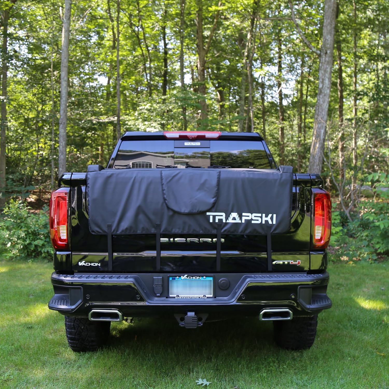 TRAPSKI Tailgate Pad for Mountain Bikes Other Bicycles | 54 60 Protection Pad with 2 Tool Pockets | 5 Bike Carrier with 4 Straps | Handle Flap | Soft Back (Full Size) TRAPSKI Tailgate Pad for Mountain Bikes Other Bicycles | 54 60 Protection Pad with 2 Tool Pockets | 5 Bike Carrier with 4 Straps | Handle Flap | Soft Back (Full Size)